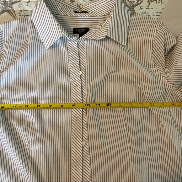 3 for $15! Talbots ladies no iron blouse. 3/4 length sleeves .8P - Picture 7 of 7